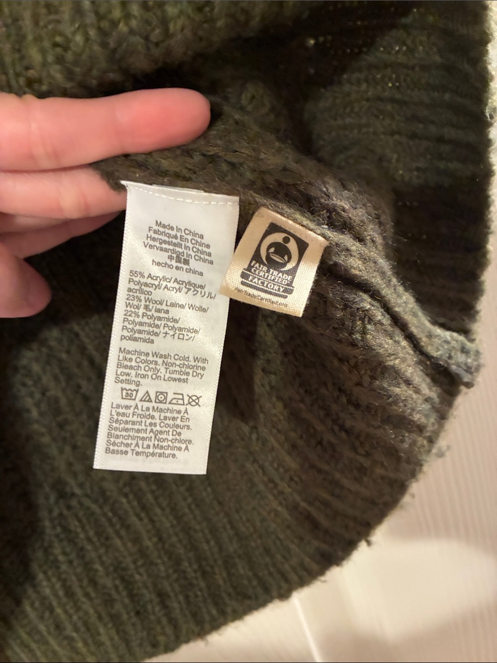 Madewell Olive Green Chunky Knit Sweater Vest - Picture 4 of 4
